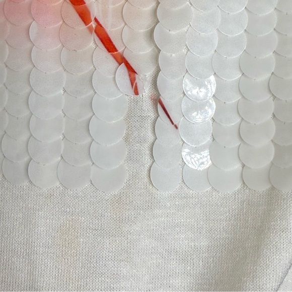 Boutiqua Paillette Sequins Tank Top Rainbow Feather EU Size 42 NEW w/ FLAW - Picture 2 of 9